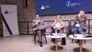 Felsőoktatási kerekasztal részlet a Gazsó Ferenc 90 konferencián – Hrubos Ildikó, Fábri György, Deli Gergely és Ceglédi Tímea